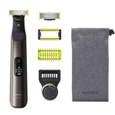 Philips Philips OneBlade Pro trimer in foil, chrome – mokro in suho britje, 14 dolžinskih nastavitev, idealen za občutljivo kožo.