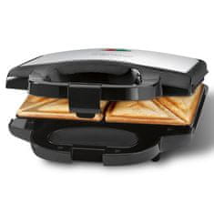 Clatronic Sandwich maker Clatronic ST 3778, 750 W, črna in nerjaveča jekla, za pripravo dveh sendvičev, zaščita pred prekomerno vročino.