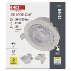 Emos LED reflektor GERI bele barve, okrogel, 6,5W CCT