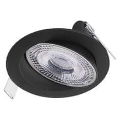 Emos LED reflektor GERI črne barve, okrogel, 6,5W CCT