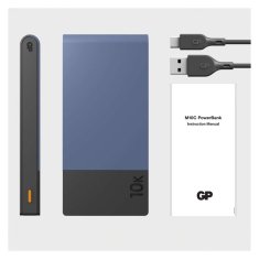 GP GP M2+ Series powerbank, 10 000 mAh, 22,5 W, modra