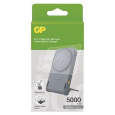 GP GP Q05B s powerbank, 5 000 mAh, 20 W+Wireless, črna