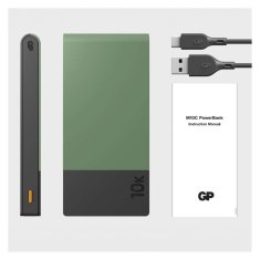 GP GP M2+ Series powerbank, 10 000 mAh, 22,5 W, zelena