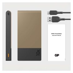 GP GP M2+ Series powerbank, 10 000 mAh, 22,5 W, bež