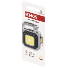 Emos Polnilna mini LED svetilka - obesek za ključe, 750 lm, 10 kosov, razstavna škatla