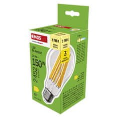 Emos LED žarnica Filament A70 / E27 / 18 W (150 W) / 2452 lm / Toplo bel