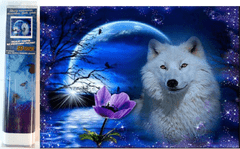 NORIMPEX Diamantna slika Wolf flower 30x40cm