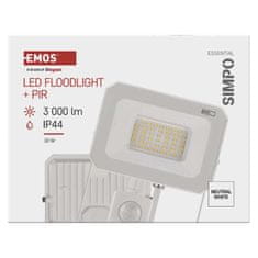 Emos LED reflektor SIMPO 30W PIR Nevtralna bela