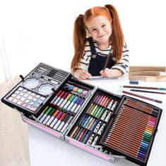 MG Art Suitcase Girl set za slikanje v kovčku za otroke 145ks, roza