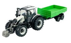 BBurago Farm 10cm traktor s prikolico - Valtra N174 - Prikolica s sklanjanjem