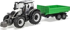 BBurago Farm 10cm traktor s prikolico - Valtra N174 - Prikolica s sklanjanjem