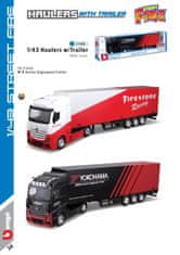 BBurago 1:43 Tovornjak s prikolico MB Actros Gigaspace Firestone