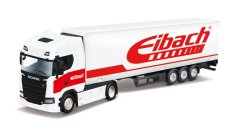 Bburago 1:43 Tovornjak s prikolico - Scania 770 S - Bela prikolica Eibach