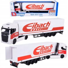 Bburago 1:43 Tovornjak s prikolico - Scania 770 S - Bela prikolica Eibach