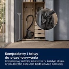 Electrolux ELECTROLUX EB31C1DB sesalnik, 3L, 750W, HEPA filtracija, rdeč, s teleskopsko cevjo, primeren za suho čiščenje doma.