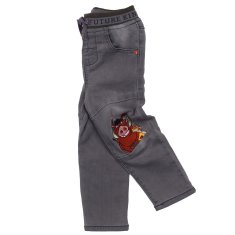 Disney DISNEY Kralj lev – Simba in Pumba Sive otroške jeans hlače na elastiko 9-12 m 80 cm