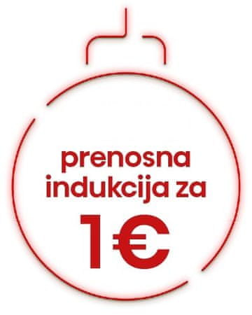 Ob nakupu pečice indukcijski kuhalnik za 1€