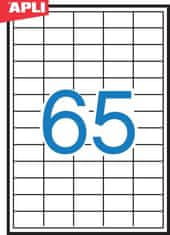 Apli Odstranljive nalepke, 38 x 21,2 mm 65/stran, 100 listov