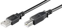 MicroConnect Kabel USB A-B 2.0, 0,1m, črn 480Mbps