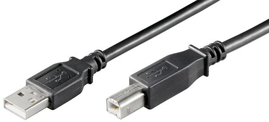 MicroConnect Kabel USB A-B 2.0, 1m, črn 480Mbps