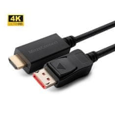 MicroConnect Kabel 4K Display Port 1.4 - HDMI 2.0, 1m 4K60Hz, 18Gbps