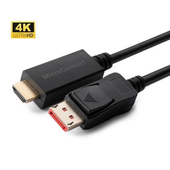 MicroConnect Kabel 4K Display Port 1.4 - HDMI 2.0, 3m 4K60Hz, 18Gbps