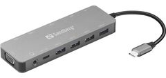 Sandberg USB-C hub razdelilnik, 13-v-1