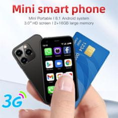 Netscroll Mini pametni telefon, Wi-Fi, Google App Store aplikacije, GPS, Bluetooth, USB-C, dvojni SIM, 7.6 cm zaslon, zaščitni ovitek, starševski nadzor, ideja za darilo, darilo za otroke, SmartPhone