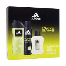 Adidas Pure Game Set vodica po britju 100 ml + gel za prhanje 250 ml + deodorant 150 ml