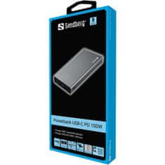 Sandberg Baterija Powerbank USB-A, USB-C, PD 88W 20000