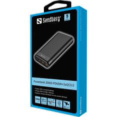 Sandberg Baterija Powerbank USB-A QC 3.0, USB-C PD 65W, 20000