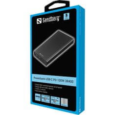 Sandberg Baterija Powerbank USB-A, USB-C, PD 100W 38400