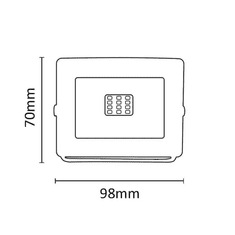 Asalite LED beli reflektor Slim 10W 4500K (900 lumnov)