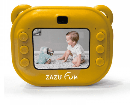 Zazu Instant Print otroški fotoaparat, 1080P Full HD, rumen