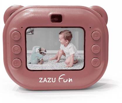 Zazu Instant Print otroški fotoaparat, 1080P Full HD, roza