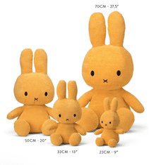 Bon Ton Toys Miffy ECO Corduroy zajček mehka igrača, 33 cm, umazano bela (866)