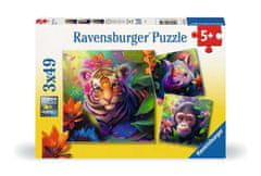 Ravensburger Mladički Jungle sestavljanka, 3 x 49 delov