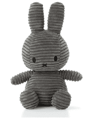 Bon Ton Toys Miffy ECO Corduroy zajček mehka igrača, 33 cm, siva (876)