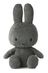 Bon Ton Toys Miffy ECO Corduroy zajček mehka igrača, 33 cm, siva (876)