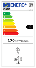 VOX electronics Zamrzovalna omara VF 1550 E