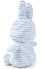 Bon Ton Toys Miffy ECO Corduroy zajček mehka igrača, 23 cm, Ice modra (879)