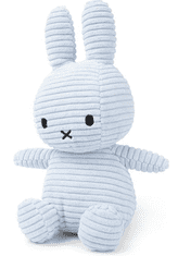 Bon Ton Toys Miffy ECO Corduroy zajček mehka igrača, 23 cm, Ice modra (879)