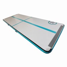 Master Sport Airtrack S-Pro napihljiva podloga 400 x 150 x 10 cm, siva, teal