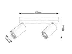 Rabalux Točkovna stropna svetilka Rabalux 2082 Solo GU10 2x MAX 40W bela