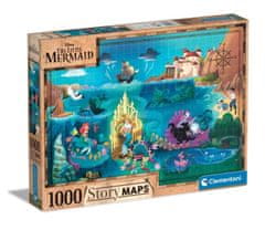 Clementoni Puzzle Disney Mala morska deklica Zemljevid 1000 kosov