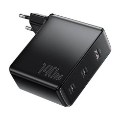 Essager Polnilec, Essager, ECT2CA-MQB01-Z, 2xUSB-C, USB-A, 140W (črn)