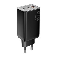 Essager Polnilec, Essager, ECT67W-LJB01-Z, GaN, 2xUSB-C, USB-A, 67 W (črn)