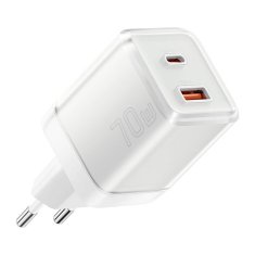 Essager Yueqi 70W GaN USB-C + USB-A omrežni polnilnik (bela)