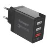 Essager Essager ECTQC3-FBB01 3xUSB 30W omrežni polnilnik (črn)