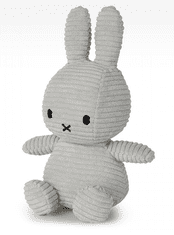 Bon Ton Toys Miffy ECO Corduroy zajček mehka igrača, 23 cm, svetlo siva (880)